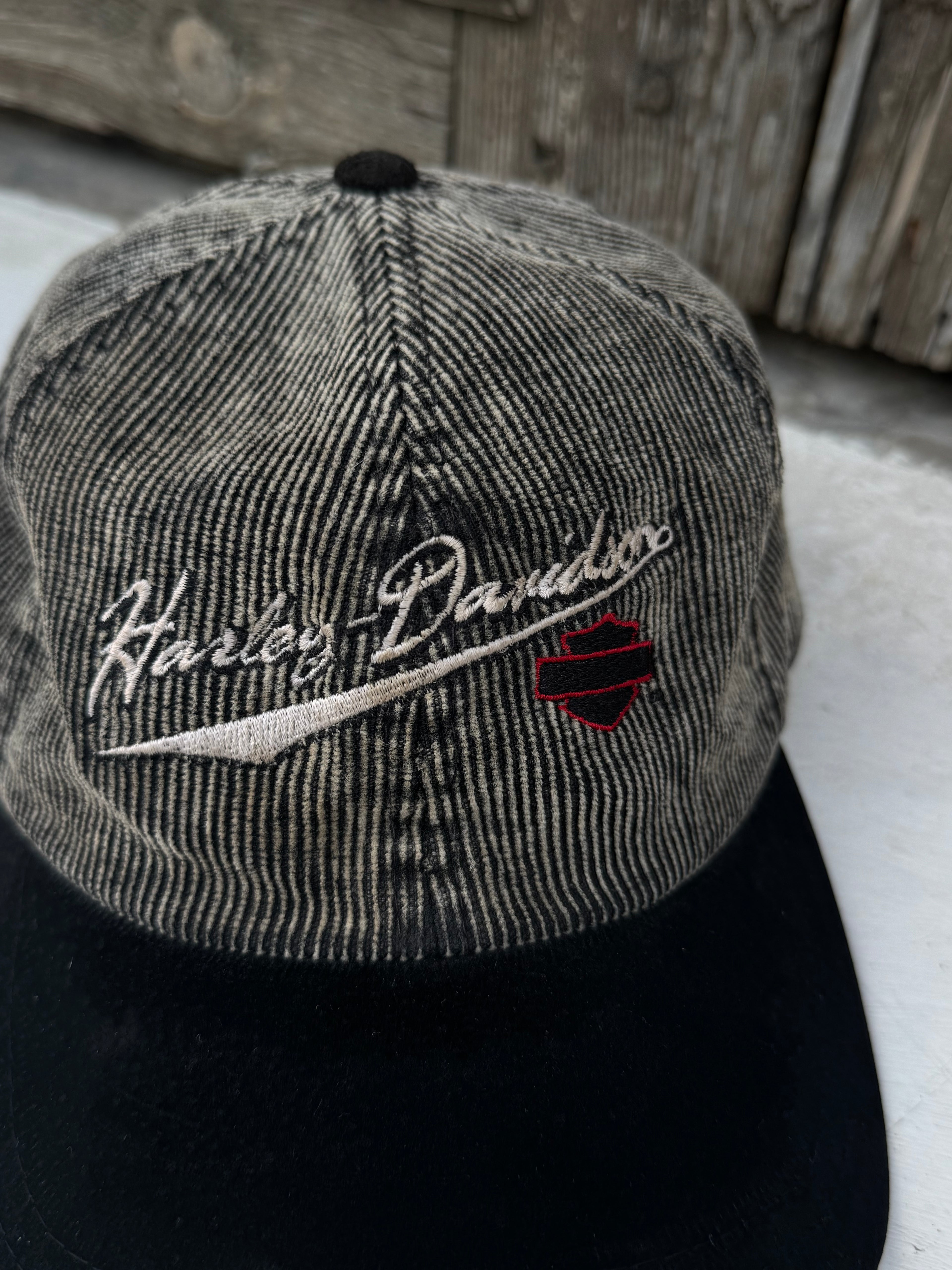 90´s Gorra de Pana Harley Davidson