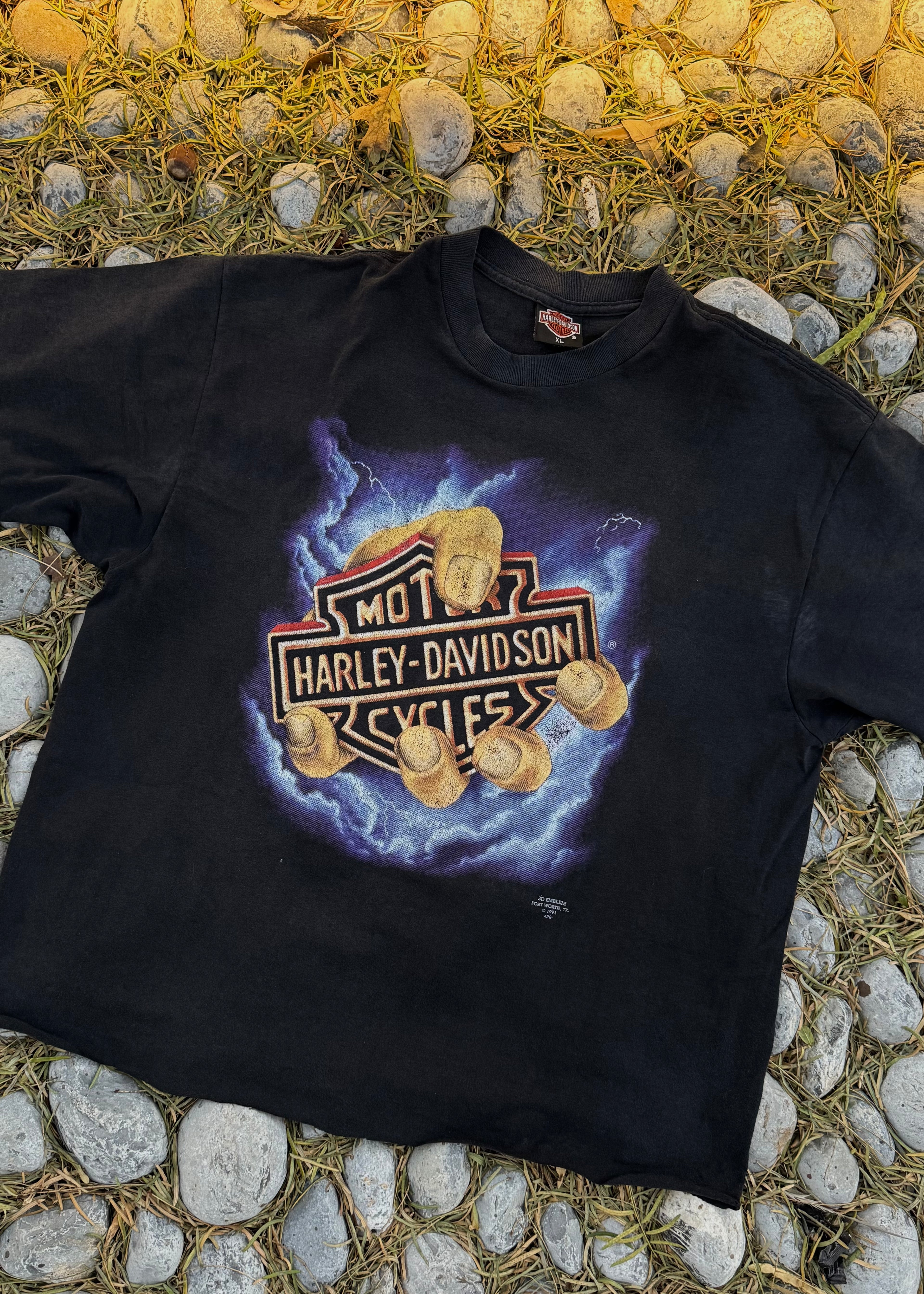 1991 Playera Harley Davidson 3D Emblem