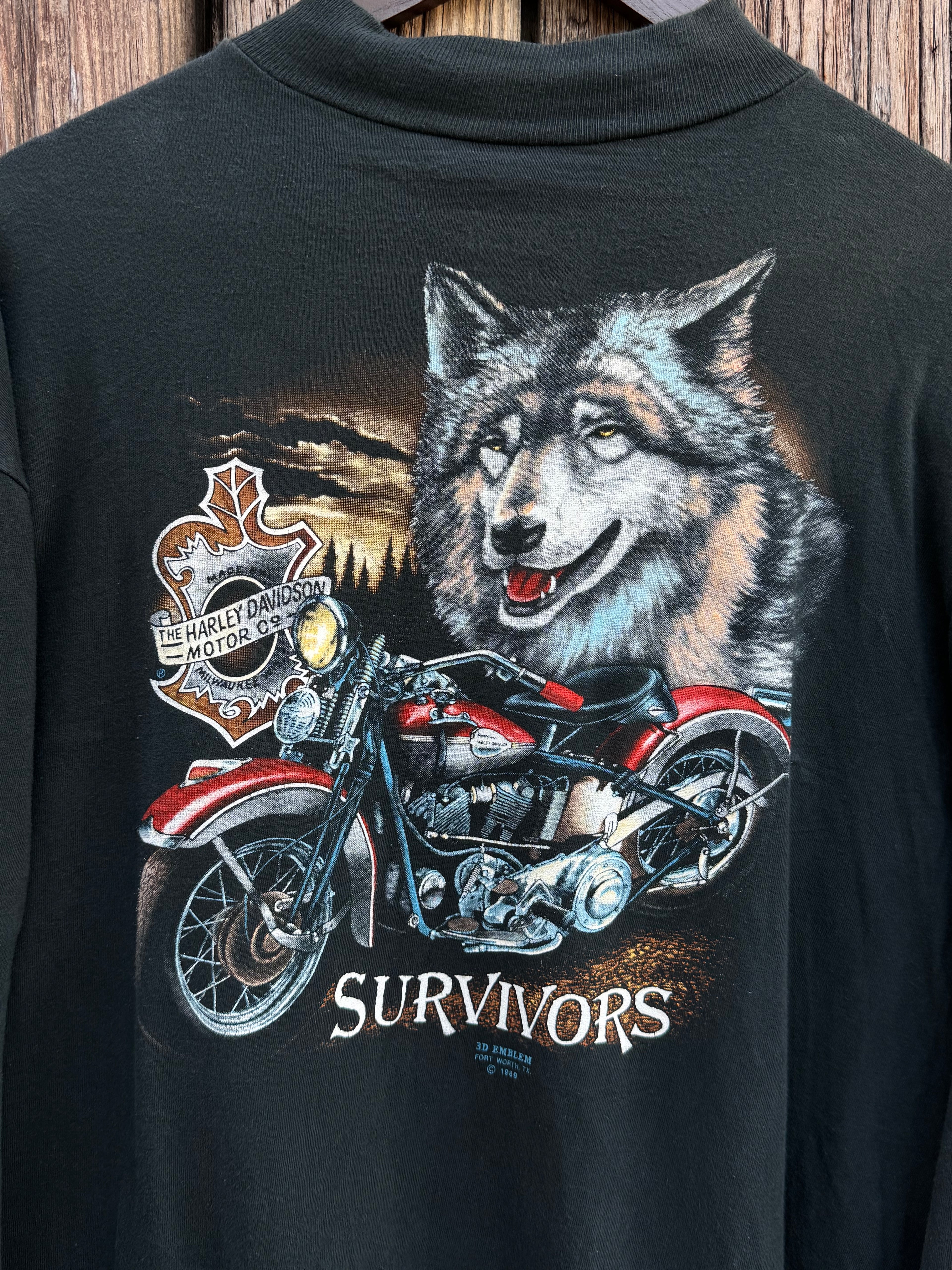 1989 Playera Harley Davidson 3D Emblem