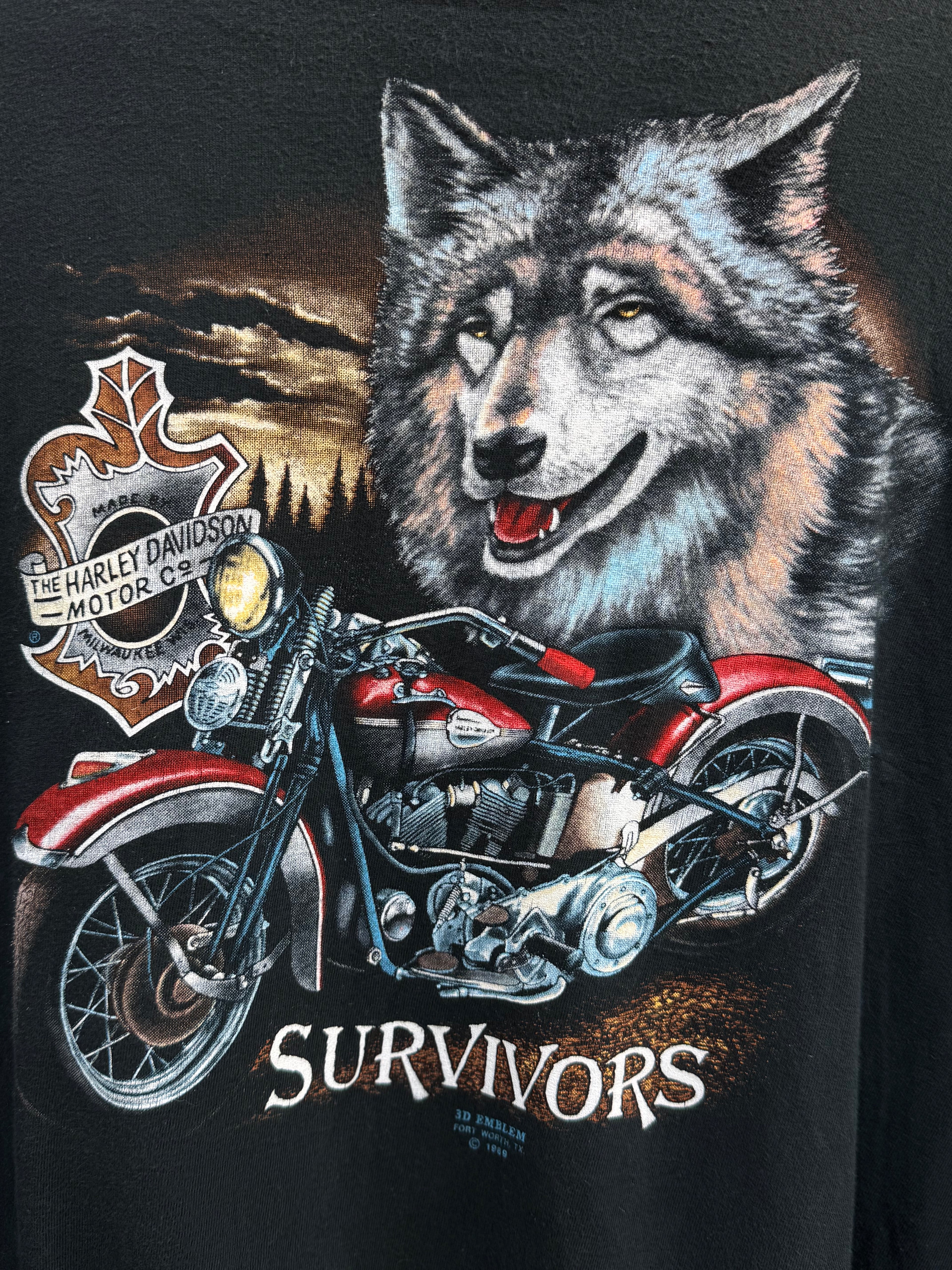 1989 Playera Harley Davidson 3D Emblem