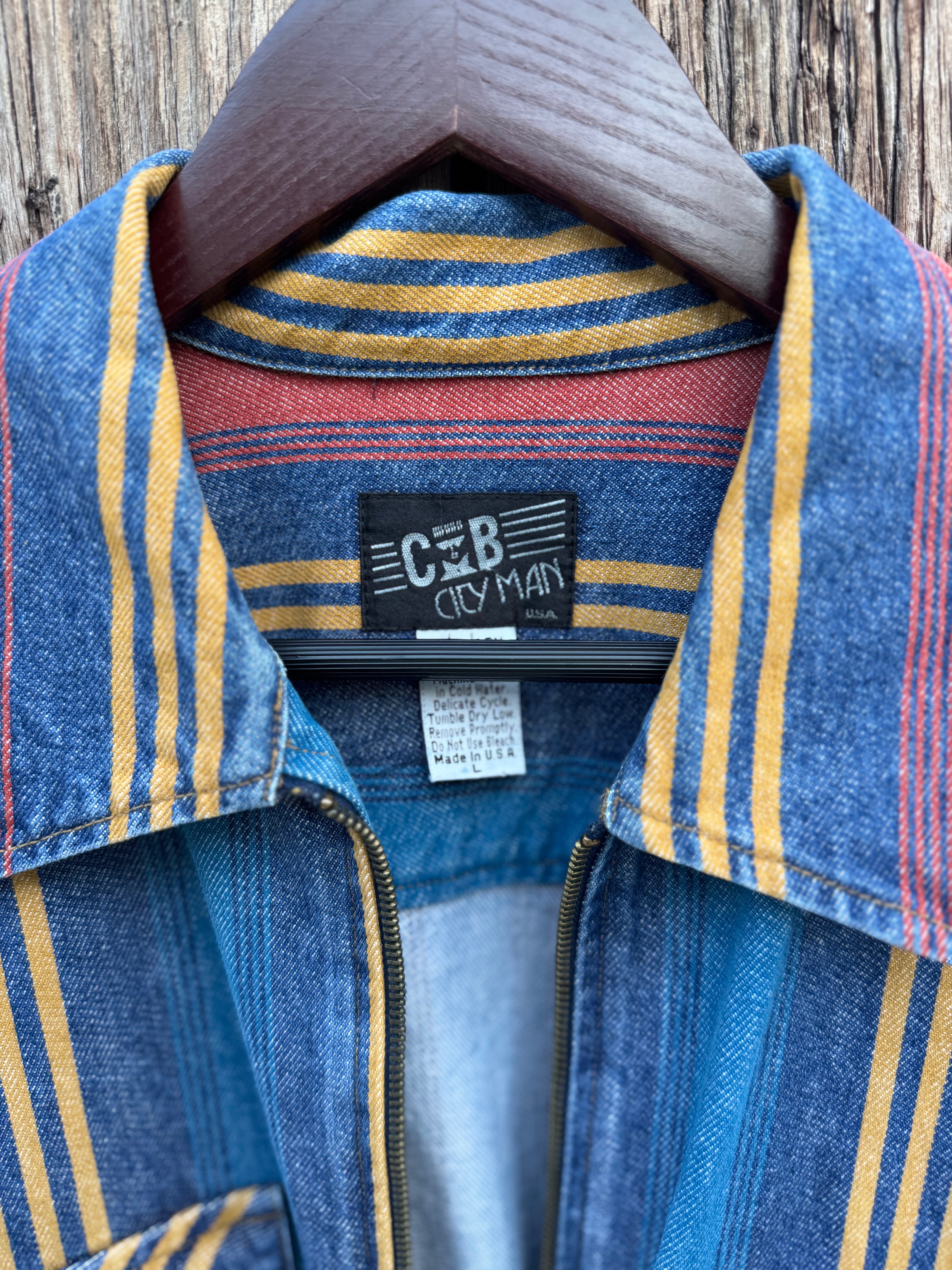 90´s Chamarra de Mezclilla de Colores