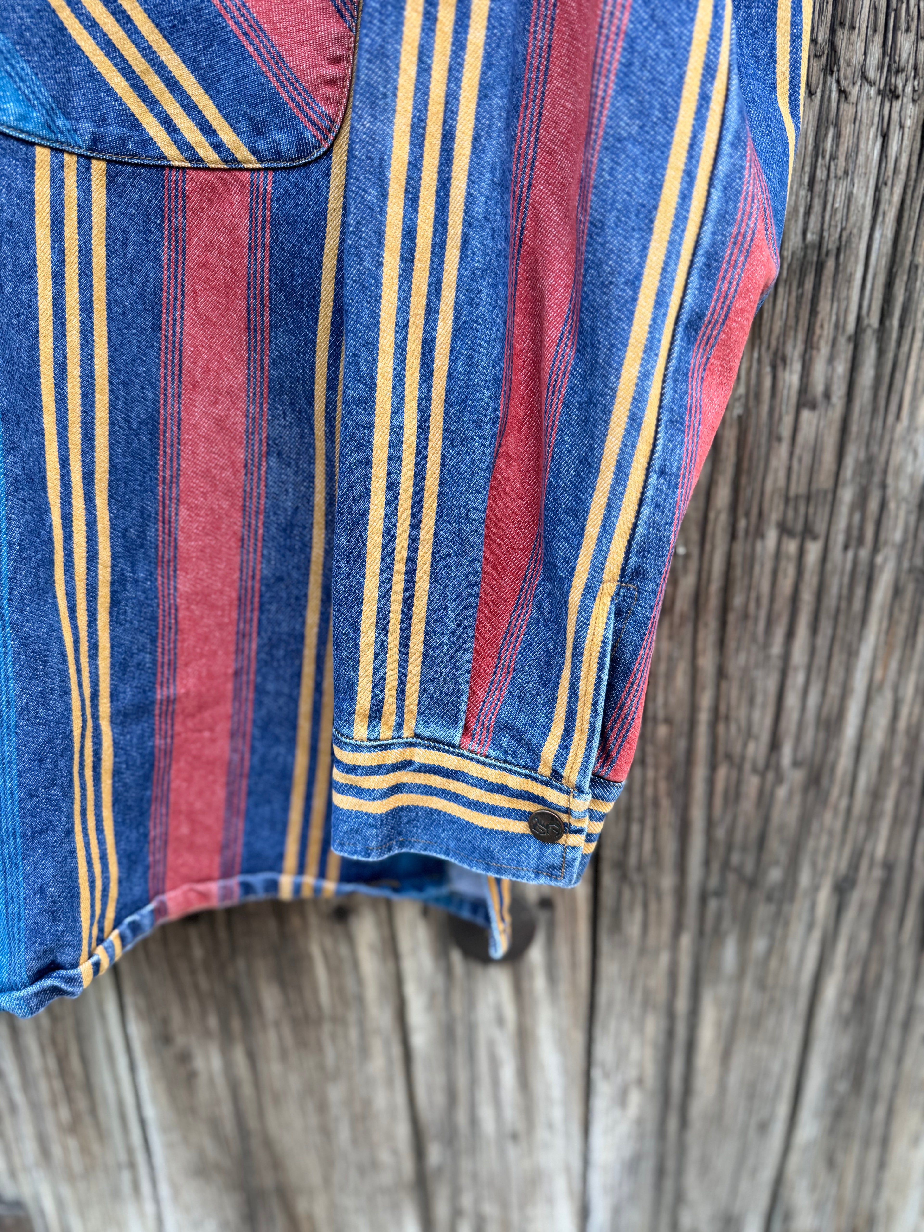 90´s Chamarra de Mezclilla de Colores