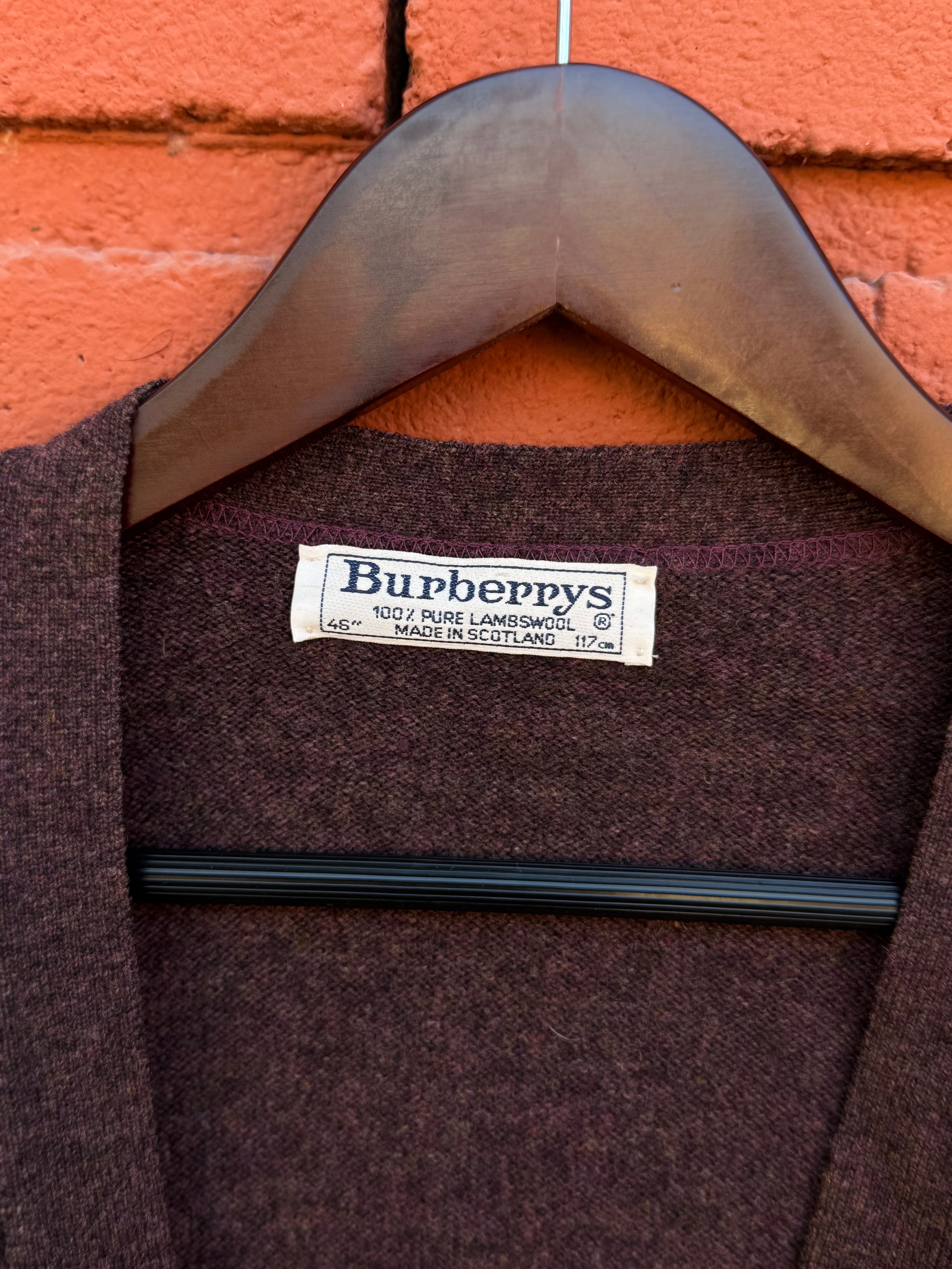 80´s Sueter Cardigan Burberry Patron Argyle