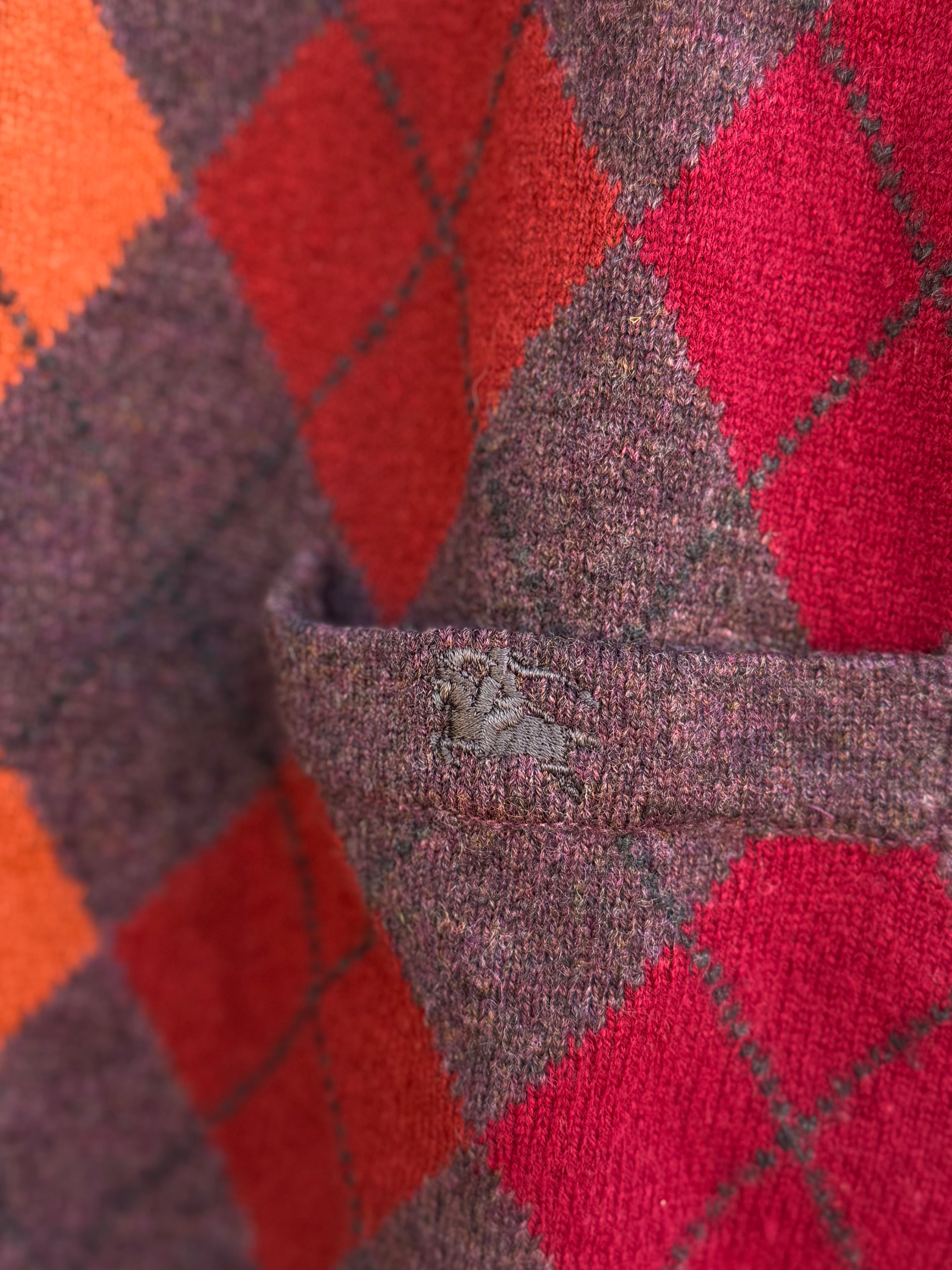 80´s Sueter Cardigan Burberry Patron Argyle