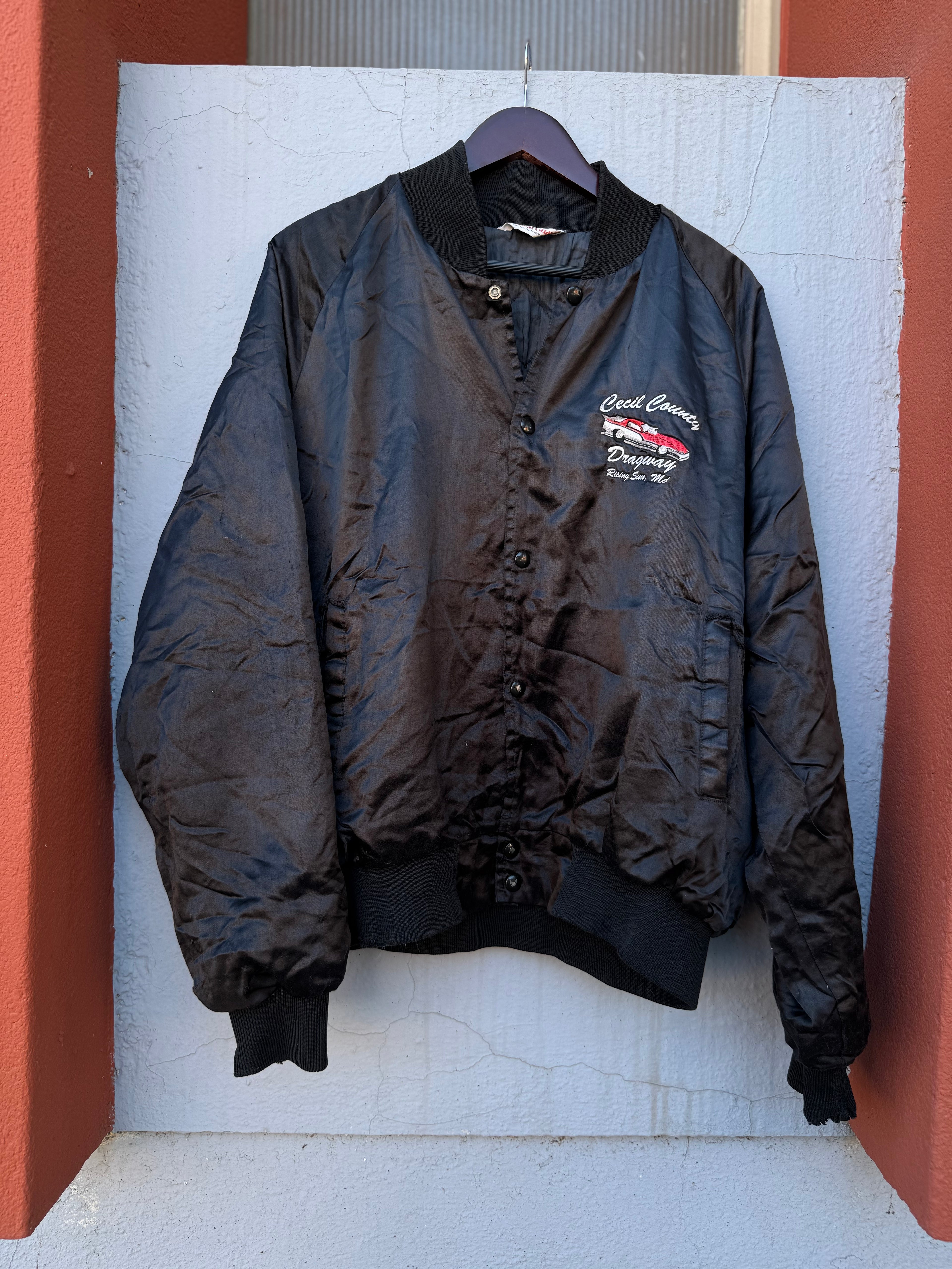 80´s Chamarra Tipo Bomber Satinada