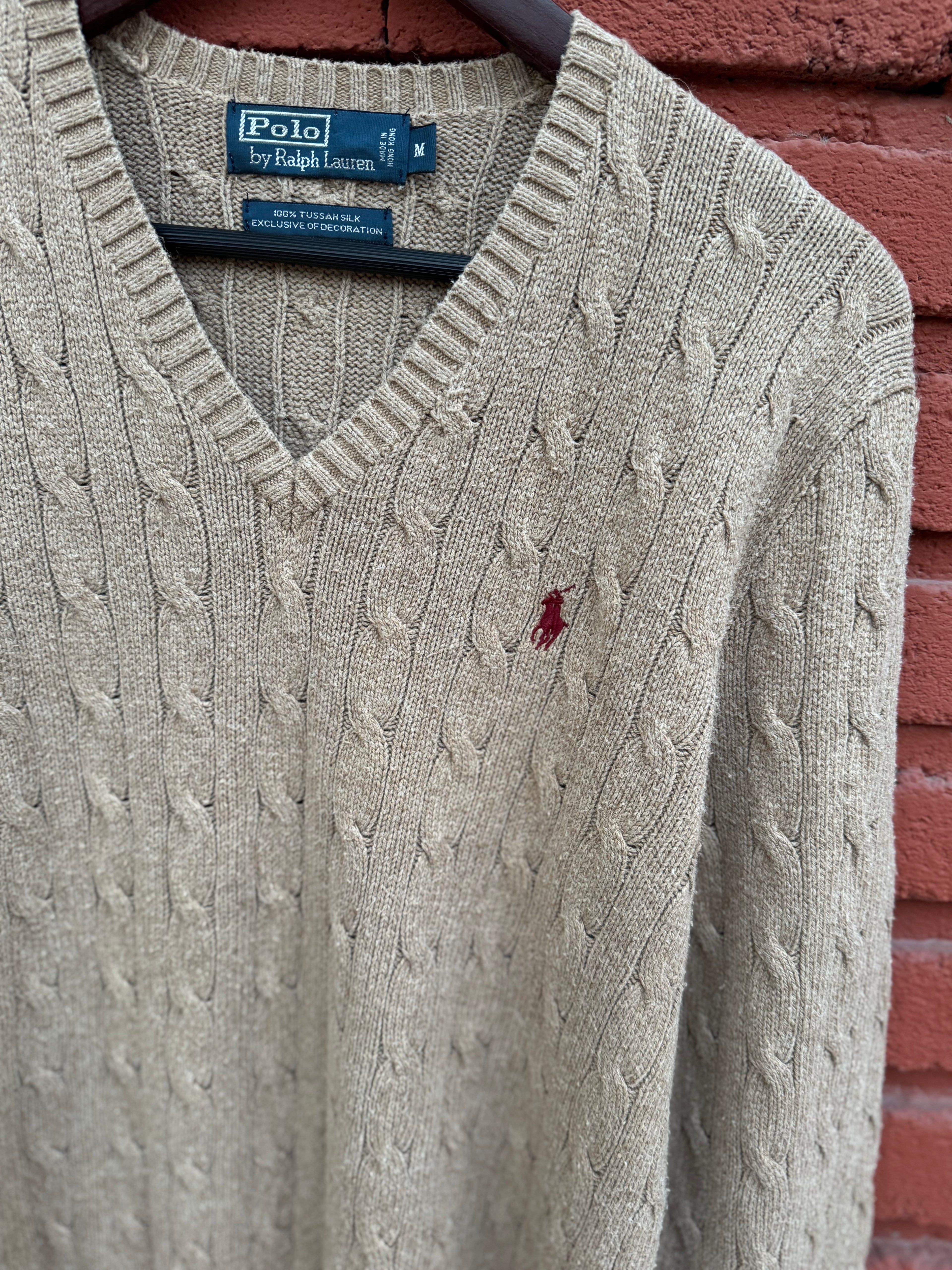 90´s Sueter Polo Ralph Lauren en Seda Tussah