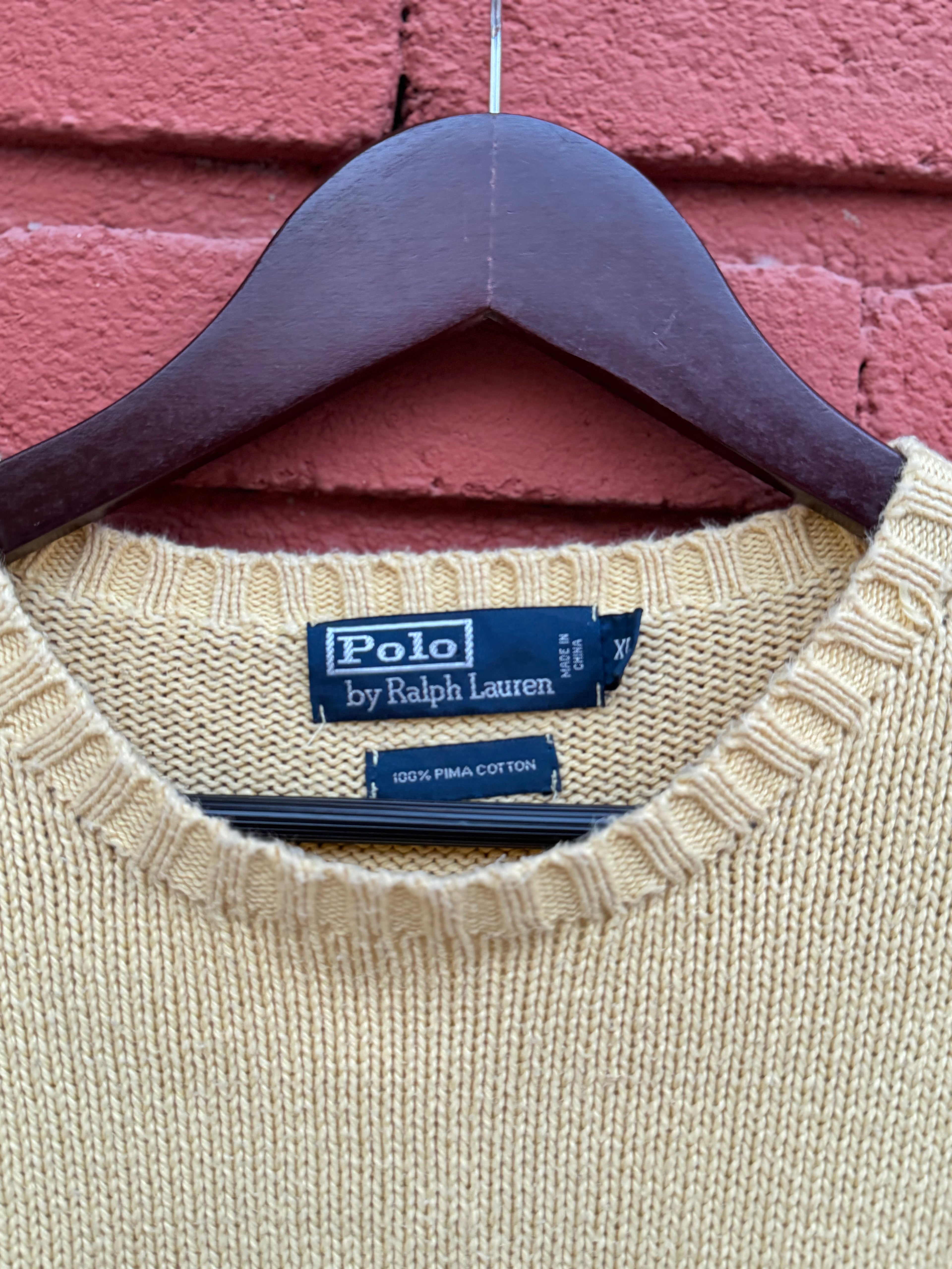 90´s Sueter Polo Ralph Lauren Tejido Grueso