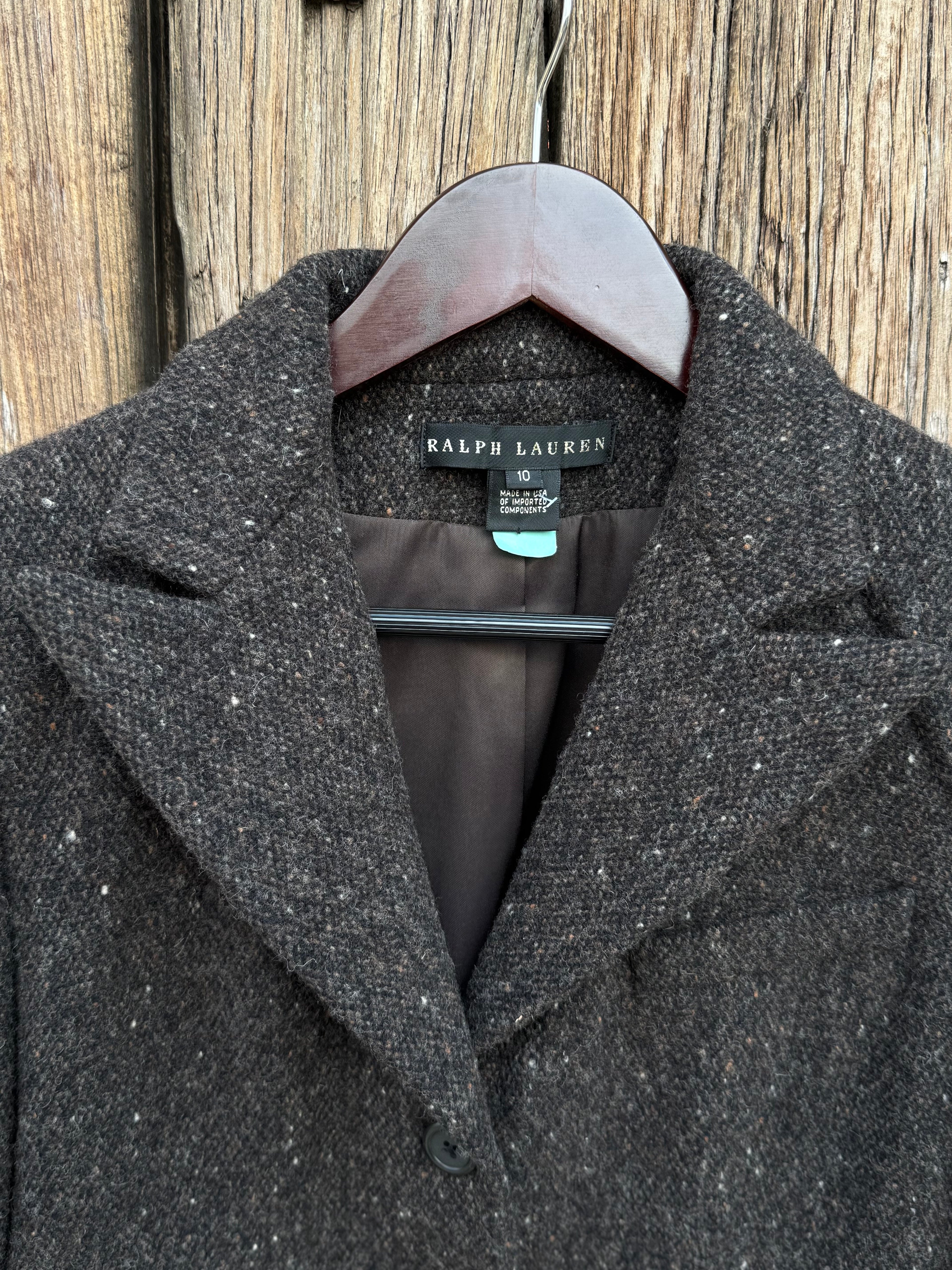 90´s Abrigo de Lana Gruesa Ralph Lauren