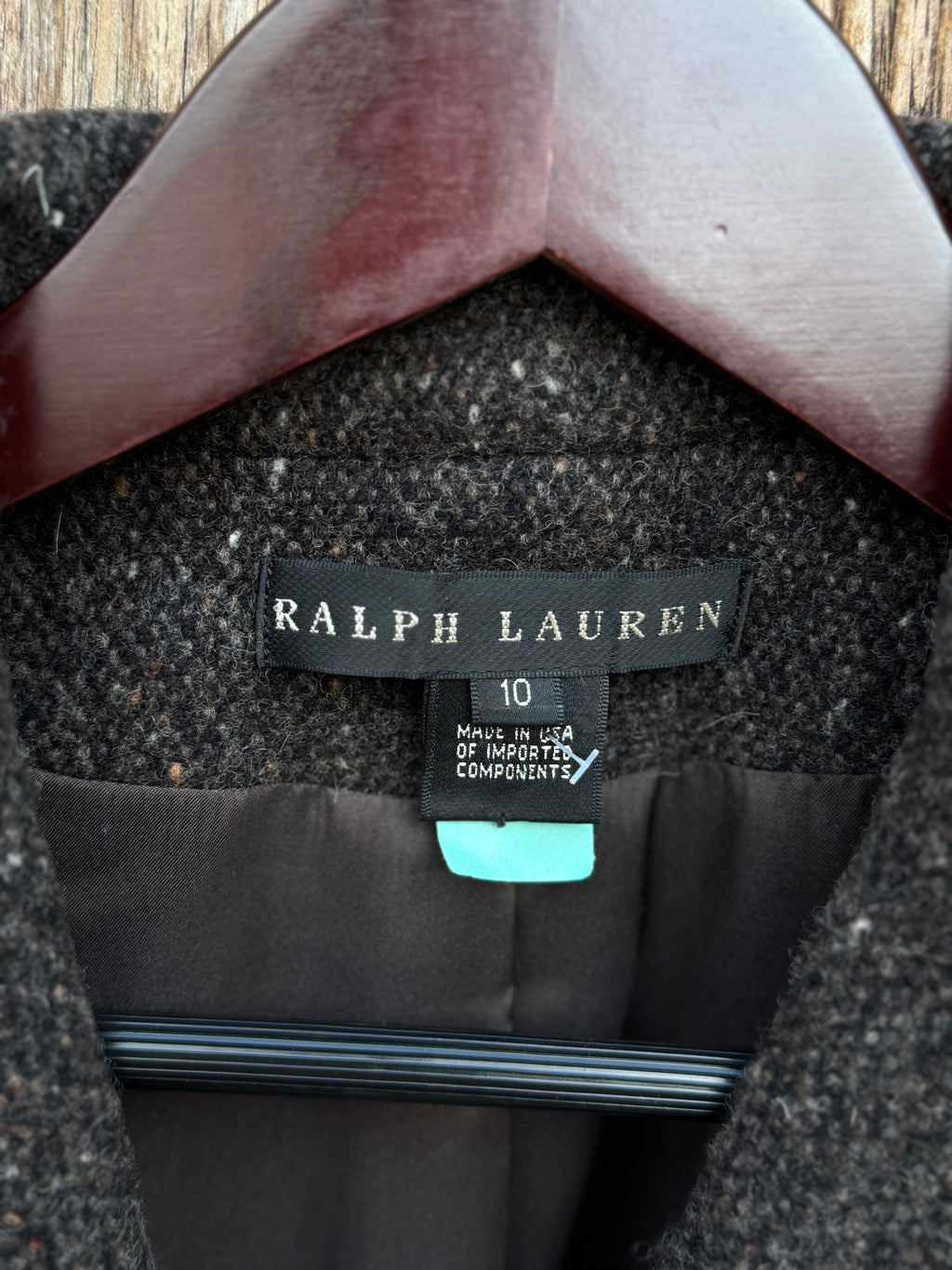 90´s Abrigo de Lana Gruesa Ralph Lauren