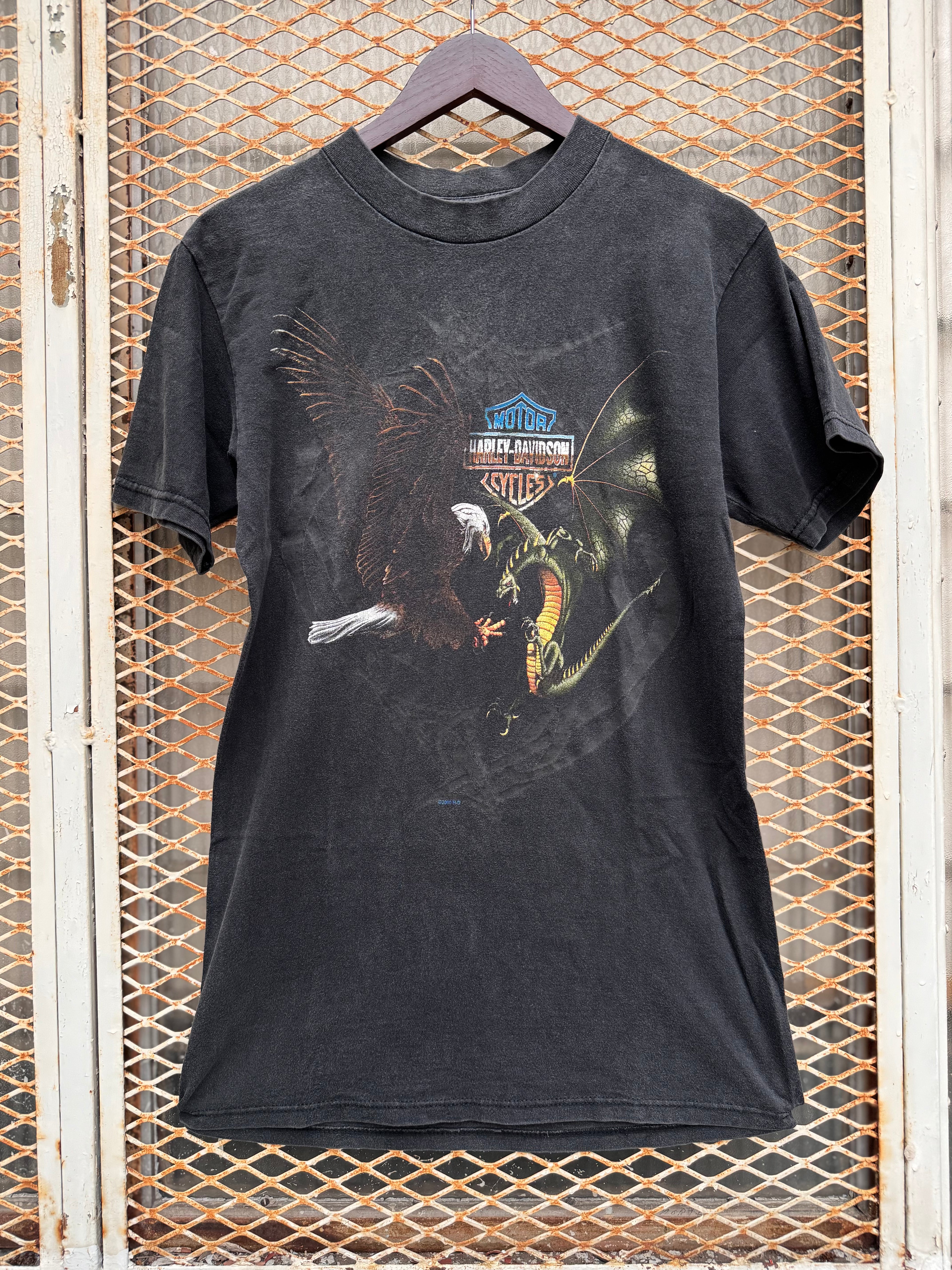 2000 Playera Harley Davidson de Aguila Vs Dragón