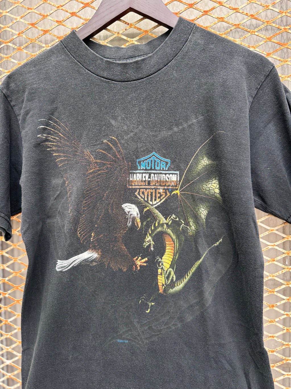 2000 Playera Harley Davidson de Aguila Vs Dragón