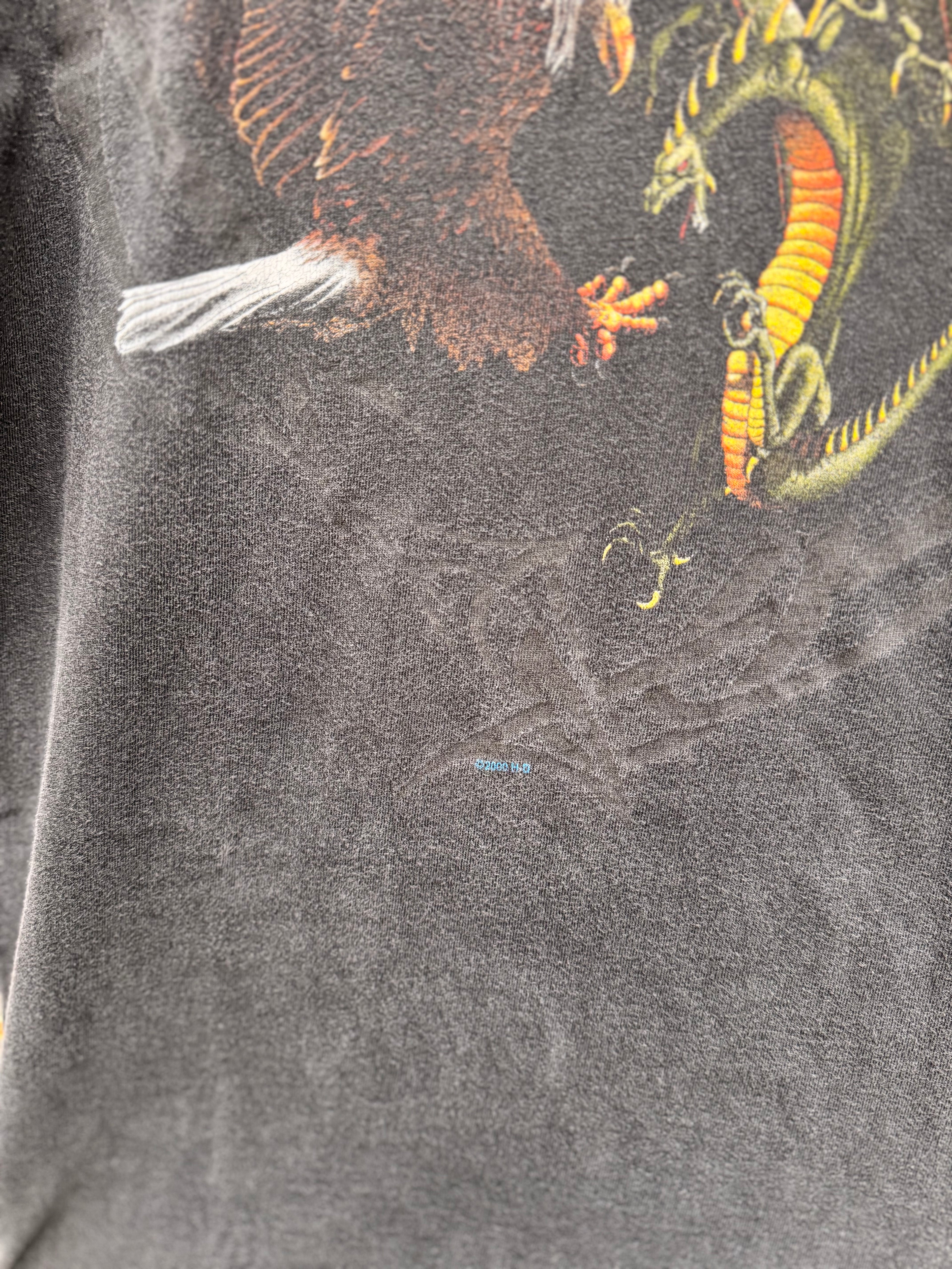 2000 Playera Harley Davidson de Aguila Vs Dragón
