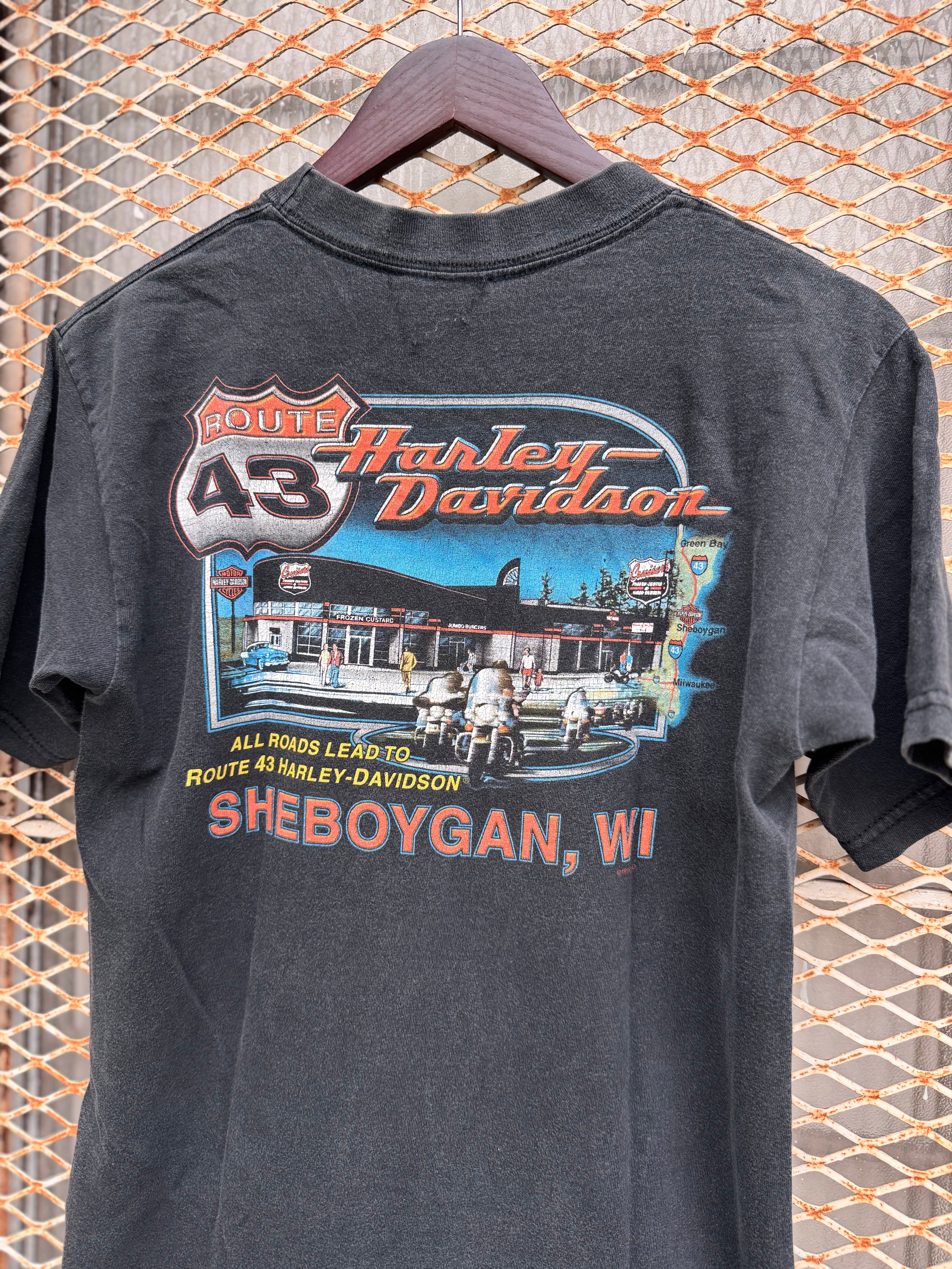 2000 Playera Harley Davidson de Aguila Vs Dragón