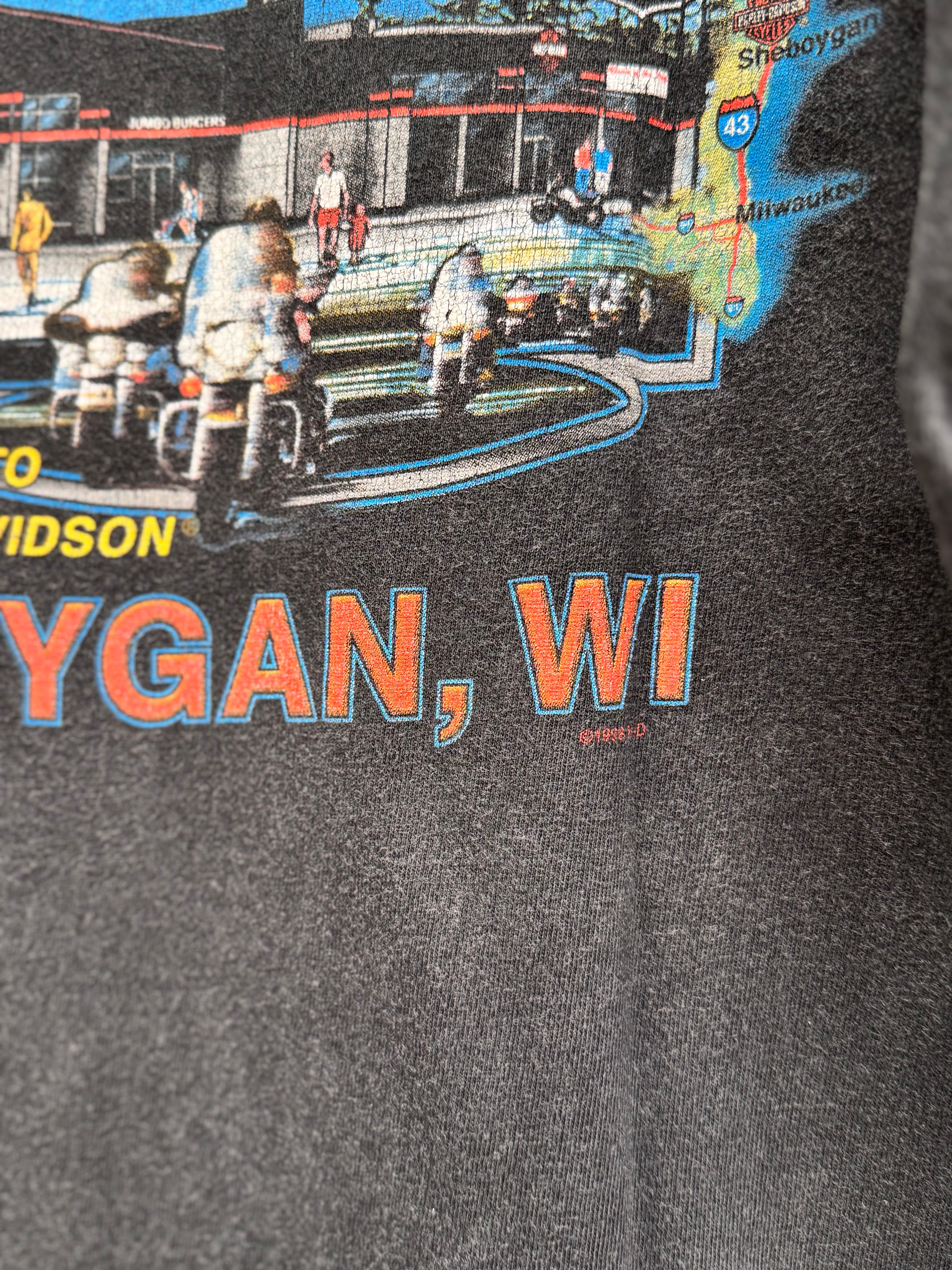 2000 Playera Harley Davidson de Aguila Vs Dragón