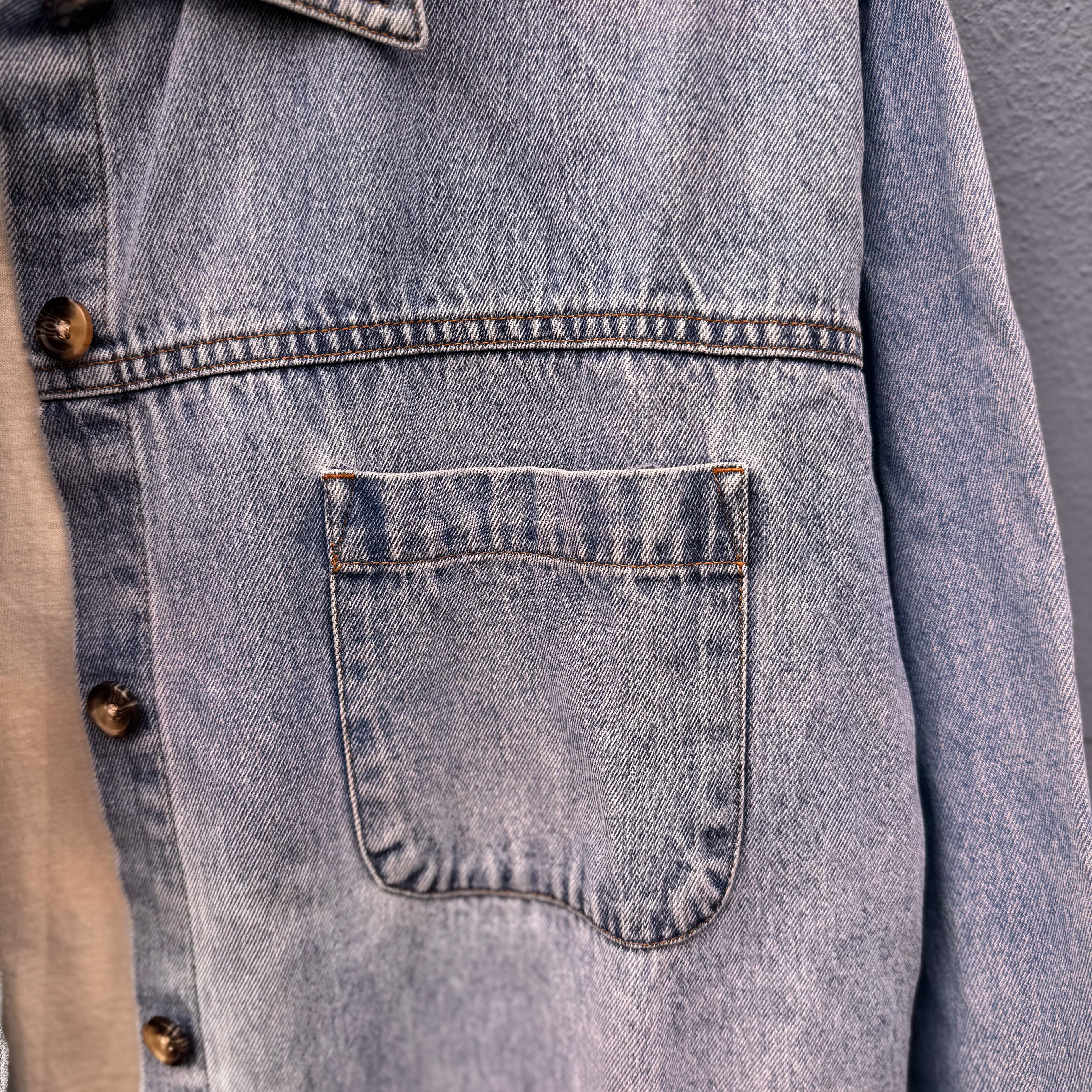 90´s Chamarra de Mezclilla con Bolsas